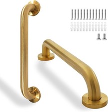 16" Gold Bathroom Shower Grab Bars 2-Pack 304 Stainless Steel Towel Bar