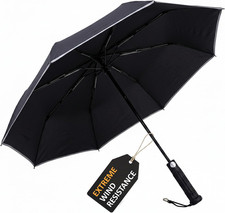 Uzi Tactical Self Defense Umbrella Windproof Unbreakable Fiberglass with Carbi