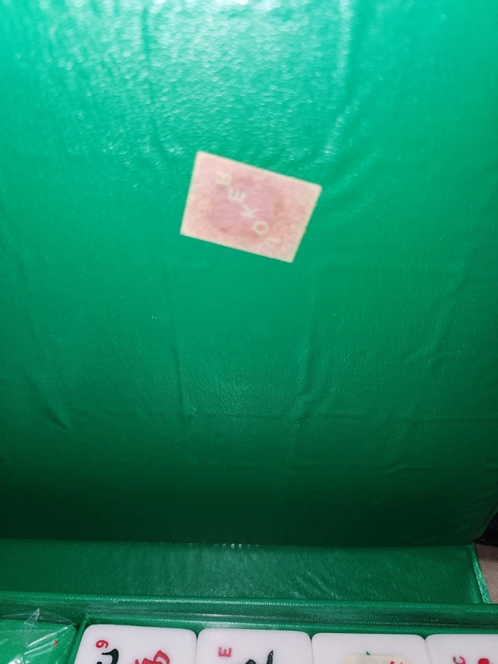 Juego Mahjong Vintage Blanco Lucite Clip Estuche de Viaje Foto 4 de 4