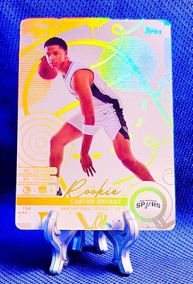 2025-26 Topps Match Attax White Foil CARTER BRYANT Rookie #134 RC Spurs     