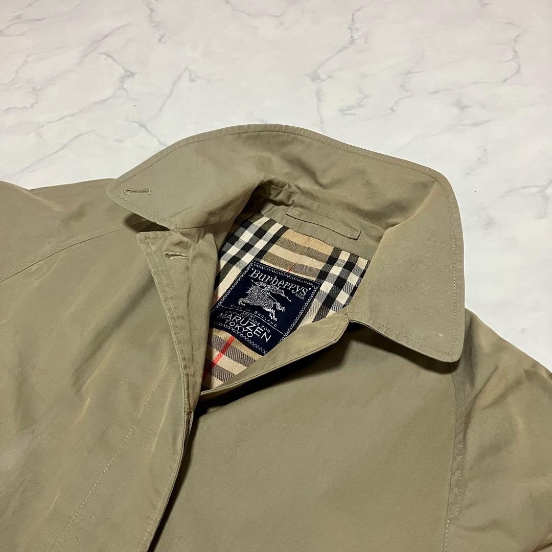 Burberrys Trench Coat Khaki Cotton With Check Pattern Size L Women thumbnail 19