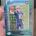 2024 Panini Donruss Optic Rated Rookie Drake Maye #229 Green Velocity Prizm