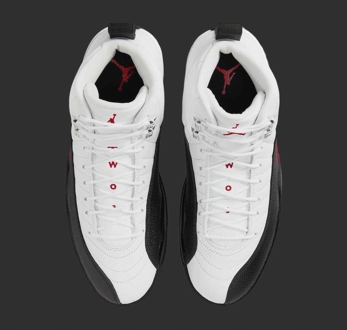 Nike Jordan 12 Retro Taxi Flip Black White Red Men GS Size