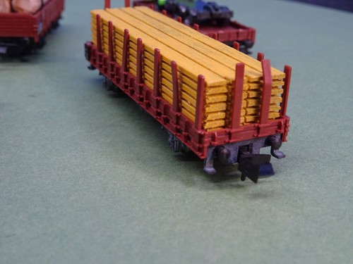 Minitrix / Fleischmann Niederbordwagen beladen 4 Stück Gebraucht 1:160 NB112 - Bild 4 von 5