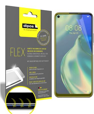 3x Honor 30S Schutzfolie Folie, 100% Displayabdeckung, dipos Flex