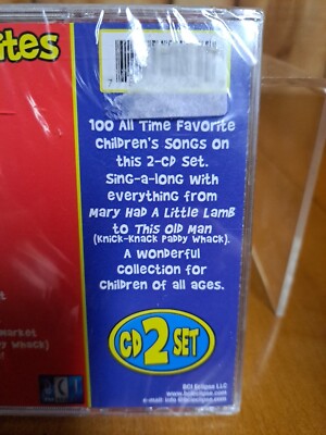 100 Kids Favorites Sing A Long 2 CD Set, New 2001