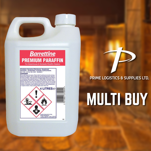Barrettine Premium Grade Paraffin 4L Kerosene Oil Lamp Heater Fuel 4L