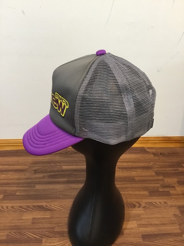 Subcrew Reactor Trucker Hat Cap Gray/Purple SnapBack One