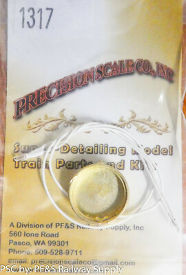 Precision Scale O #1317 Drum Head w/1.5Volt Micro-Bulb, Fits Tomar Slide (Brass)