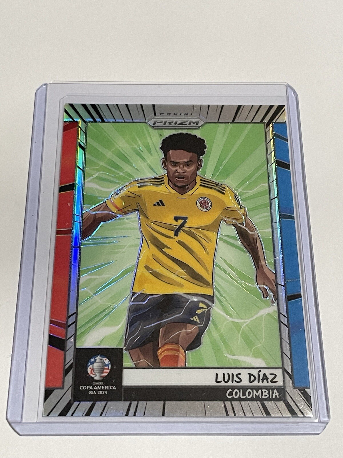 2024 Luis Diaz MANGA Panini Prizm Copa America #10 SP CASE HIT - Colombia
