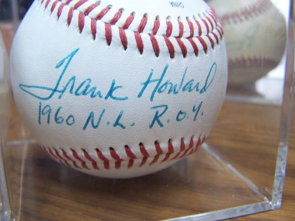 Frank Howard Hand Signed Autographed Baseball 1960 N.L. R.O.Y. Rawlings - Изображение 2 из 4