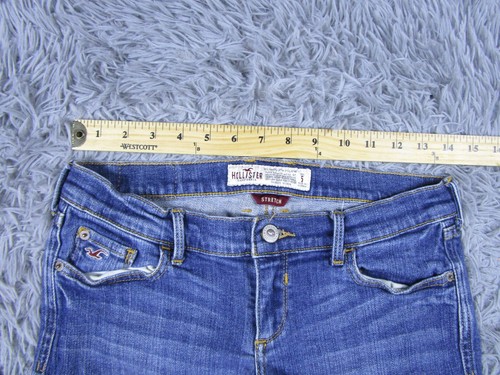 Hollister Shorts Damen 5 Stretch DIY Denim Jeans abgeschnittene Bündchen Jorts Sommer - Bild 5 von 8