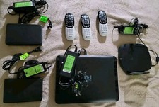 Directv Receiver, 2x Genie MINI, Wireless Video Bridge, and 3x Directv Remotes