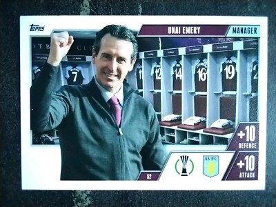 Topps Match Attax Champions League Extra 23/24 Manager 52 Unai Emery Aston Villa