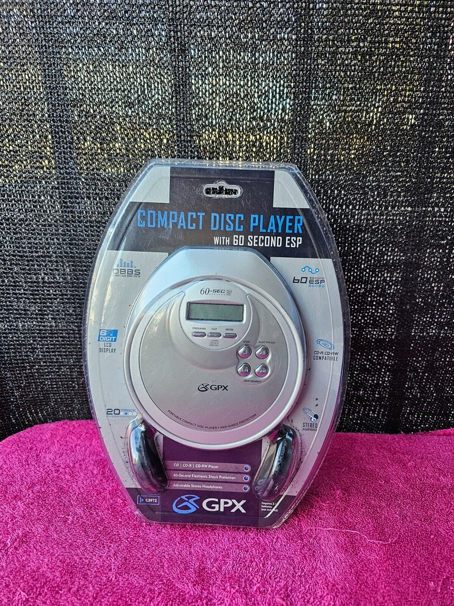 【中古】「非常に良い」GPX Personal CD Player by GPX GPX Portable Disc Player With 60-Second Anti-Ship With AC-DC