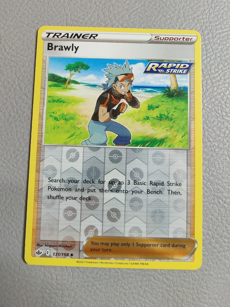 brawly pokemon card value S5a] 092/070〈HR〉 Evolves from null Rules Search your deck for up to 3 Basic Rapid Strike Pokémon and put them onto your Bench Brawly (Full Art) - 188/198