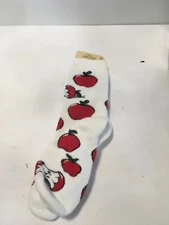 For Bare Feet Originals Women's Apple Novelty Print Socks Size 9-11