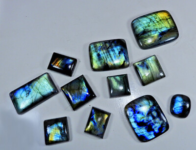 Natural Labradorite Multi Flash Mix Shape Cabochon Loose Gemstone Wholesale Lot