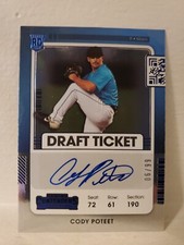 Cody Poteet 2021 Panini Contenders Draft Ticket Auto  /99  MLB #208
