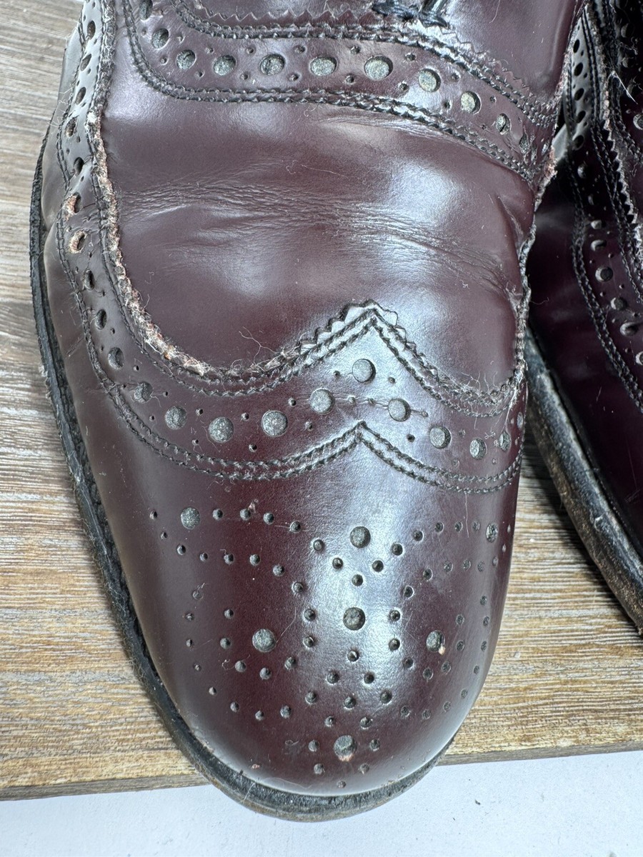 Allen Edmonds McAllister Mens Burgundy Wingtip Oxford Shoes  display picture 3