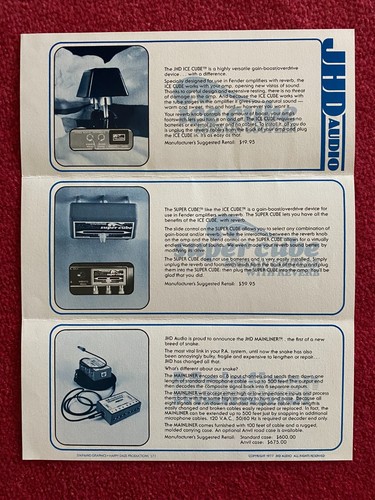JHD Audio -"ICE CUBE" "SUPER CUBE" & "MAINLINER" -MINT! - Picture 2 of 5