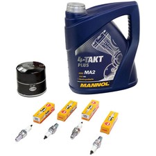 Inspektion für Yamaha YZF 750 R YZF750 SP 1993-1998 Öl 4L Set Ölfilter Zündkerze