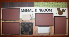 Disney scrapbook pages 2 each 12 x 12 handmade photo ready Animal Kingdom