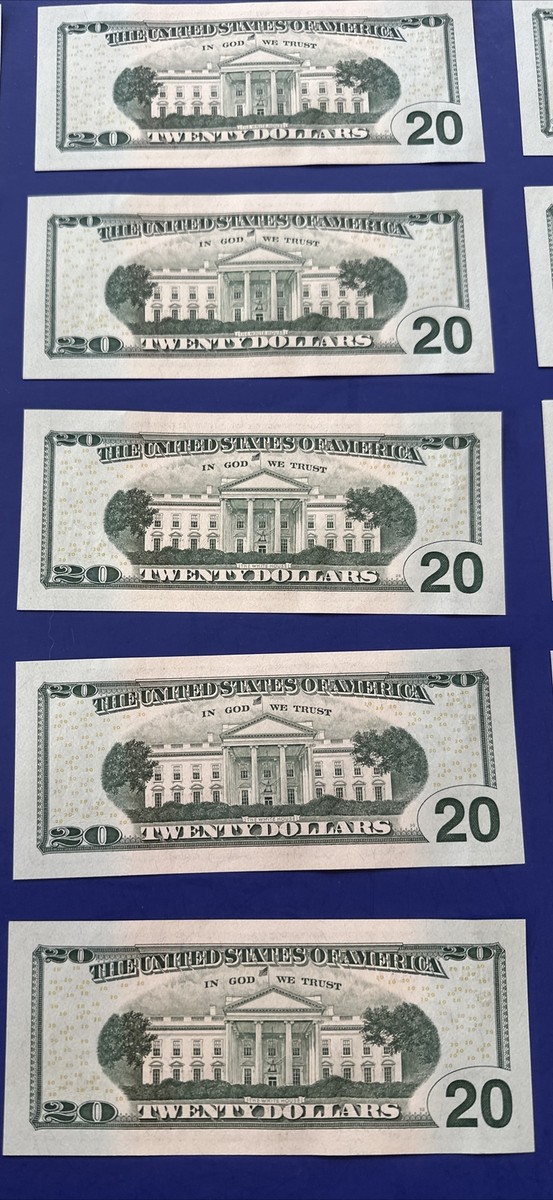 Twenty $20 SEQUENTIAL BILLS CRISP & UNCIRCULATED | eBay