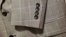 Jos A Bank Signature Silk Wool Houndstooth Checked Sportcoat Jacket 44R