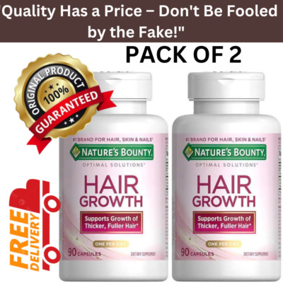 Nature's Bounty Optimal Solutions Hair Growth,Support Thicker, 90 ct Exp: 09/25
