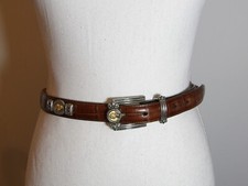 Vintage Women's Belt Brighton Museum Size Medium Greco Roman Gold Coins