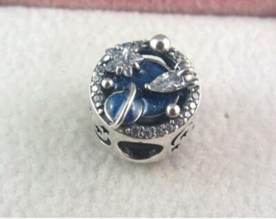 Authentic Pandora silver charm/bead blue a trip to galaxy star