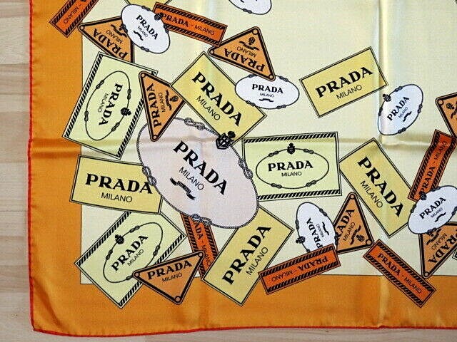 スカーフ PRADA Silk scarf Multicolor PRADA Silk Square Multi-color Neckerchief Scarf | eBay
