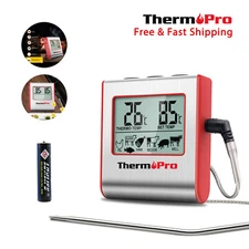 ThermoPro TP16W Digital Meat Thermometer Timer for Oven Smoker BBQ Grill Kitchen