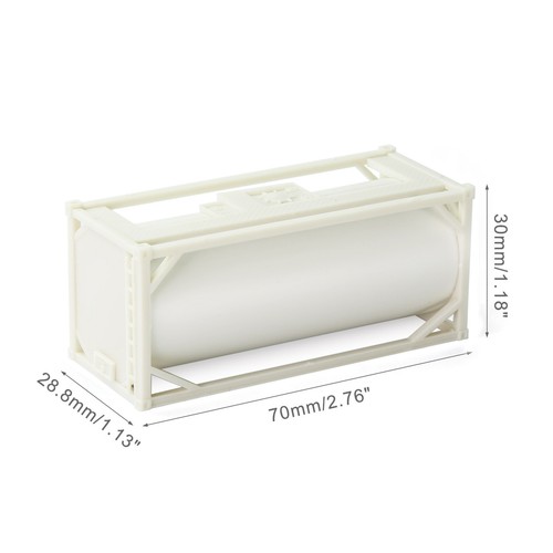 2 Units HO Scale 1:87 20' Unassembled Oil Tank 20ft Uncolored Tanktainer - Picture 3 of 7