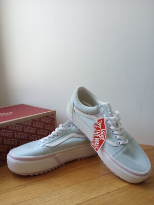 NEW Vans Old Skool Stacked Platform Shoe Sneaker Pastel Baby