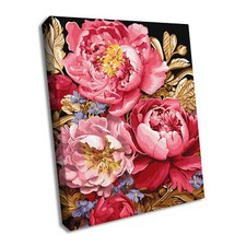 Ideyka Painting by Numbers kit Floral inspiration with extra metallic paints ...