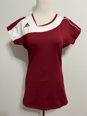 Adidas Performance ClimaCool Volleyball Top Maroon & White Size M New! NWT!