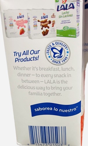 4X Leche Lala Leche Entera Mexican Brand Lala Whole Milk 946 ML Each - 第 4/5 張圖片