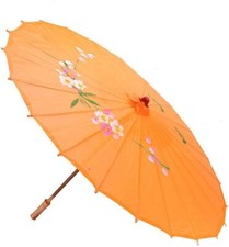 6 Pack Orange Nylon Umbrella Parasol Photography Dance 22 in Kid Size S-2151x6