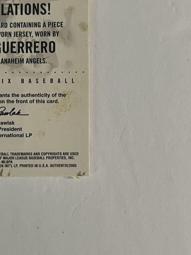 2005 fleer authentix jersey #ja-vg Vladimir Guerrero - Picture 9 of 10