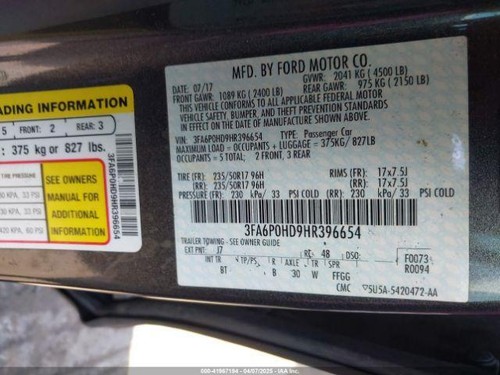 Used Ignition Switch fits: 2017 Ford Fusion dash mounted keyless ignition push b - Picture 11 of 24