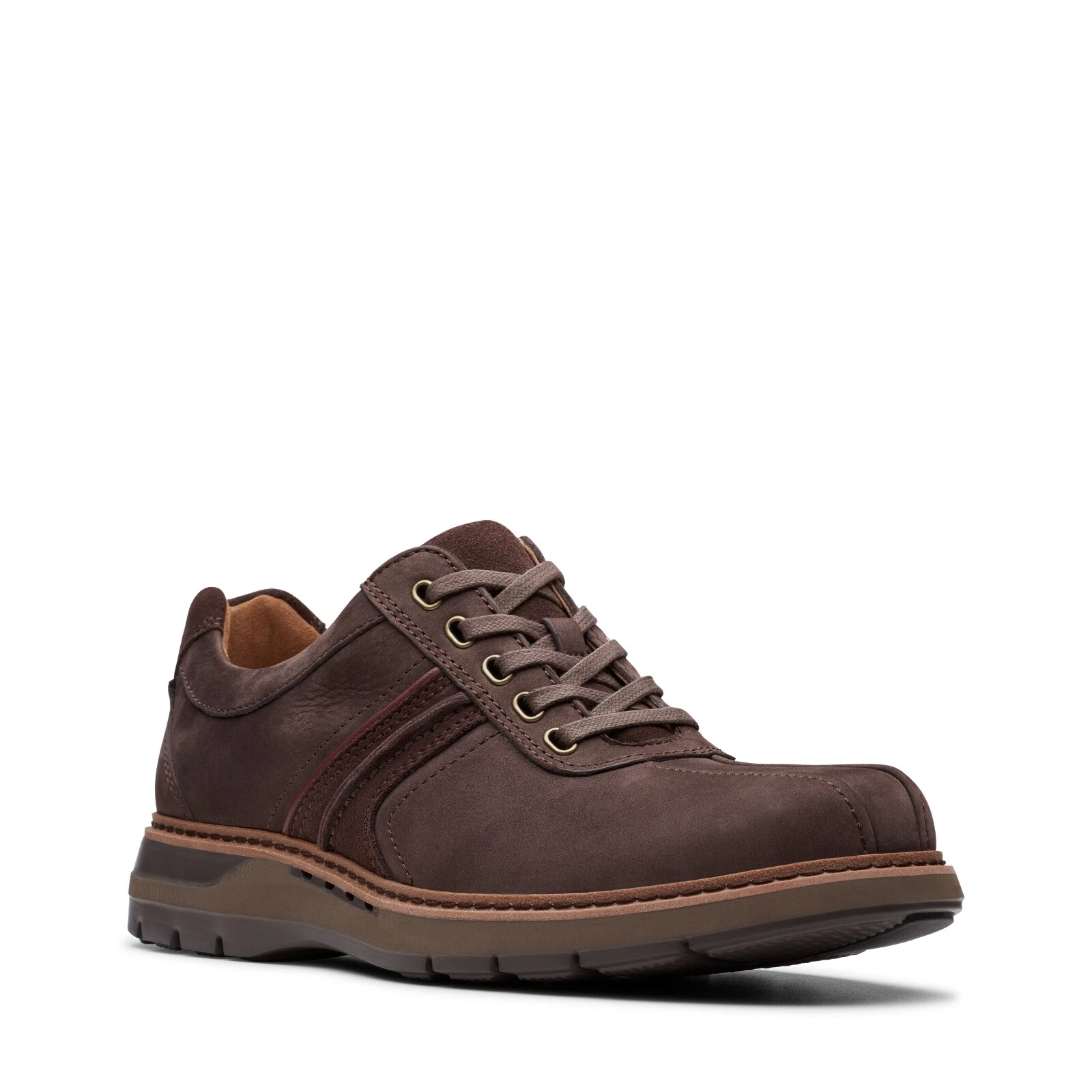 Clarks Men's Un Ramble Go Oxfords Brown Nubuck Casual Shoes 26144147