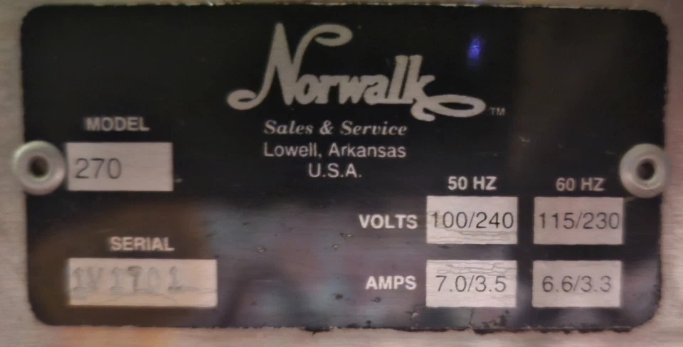 Exprimidores Norwalk 270 usados Foto 2 de 2