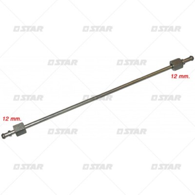 Einspritzleitung Dieselleitung Stahl 650mm lg. d:1,5mm D:6mm 2x 12x1,5 Verschrau