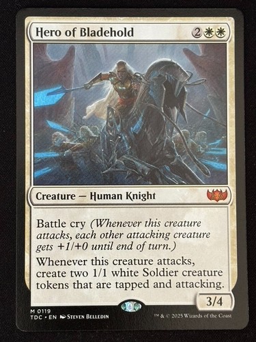 1x MTG Hero of Bladehold - Commander: Tarkir: Dragonstorm (TDC) #119 - Magic
