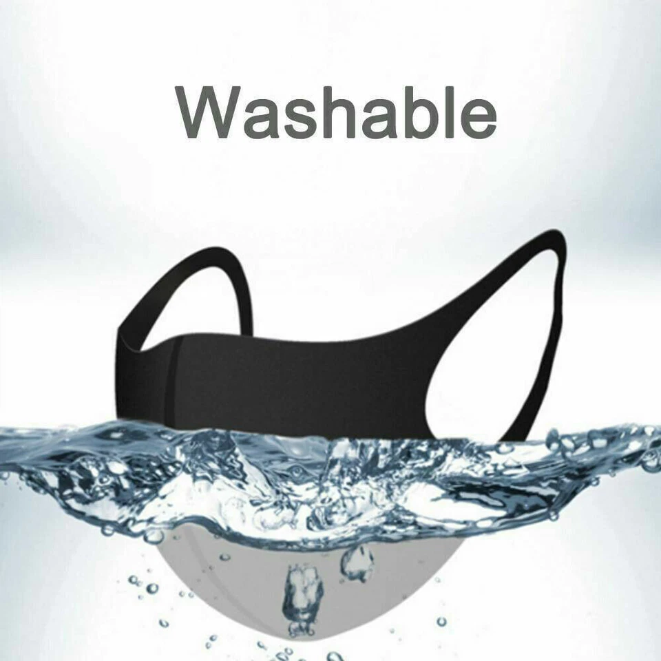 100 Pack Face Mask Reusable Washable Breathable Unisex Black Face Mask USA - Image 4 of 4