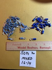 50 Pc Crimping ELECTRICAL TERMINAL Closed 16-14 AWG Wire Endsf