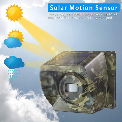Wuloo 1/3mile Driveway Alarms Solar Powered Outside Weatherproof Motion Sensors - Picture 5 of 8