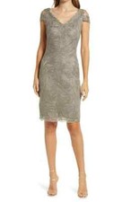 Tadashi Shoji Cold Shoulder Lace Cocktail Dress-Size 10